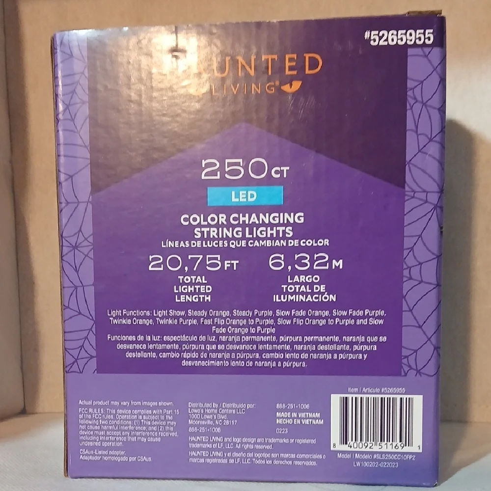 NWOT Haunted Living LED Color Changing String Lights